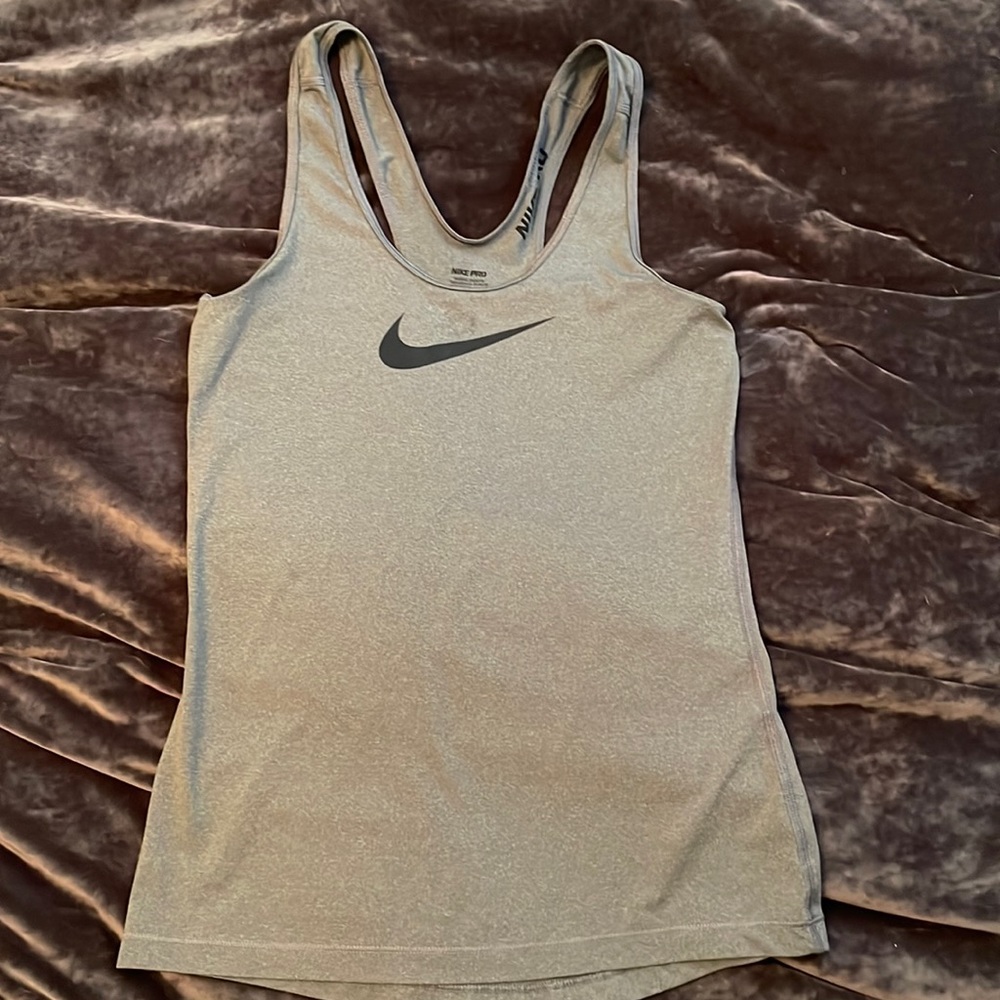 Grey Nike pro tank top